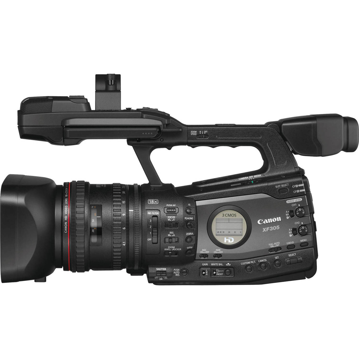 Canon XF305 Camcorder alternate view