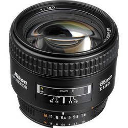 Nikon AF Nikkor 85mm f/1.8D Lens