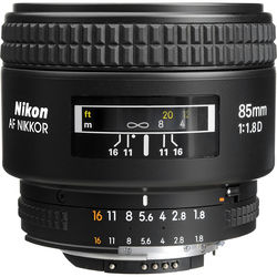 Nikon AF Nikkor 85mm f/1.8D Lens - alternate view