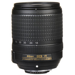 Nikon AF-S DX Nikkor 18-140mm f/3.5-5.6G ED VR Lens - alternate view