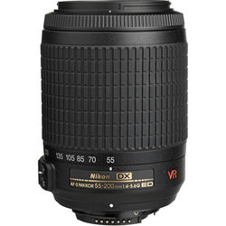 Nikon AF-S DX NIKKOR 55-200mm f/4-5.6G IF-ED VR Lens - alternate view