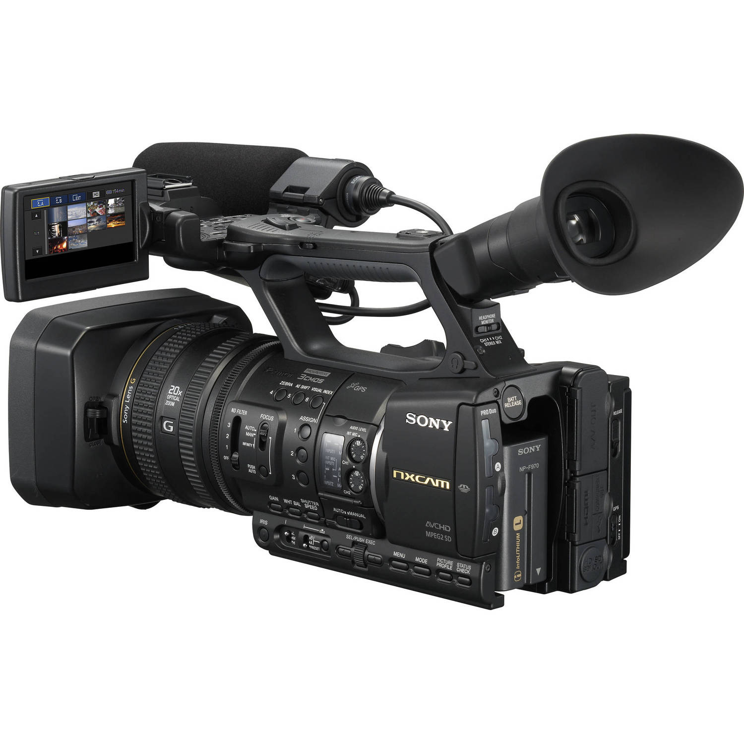Sony HXR-NX5U Camcorder alternate view